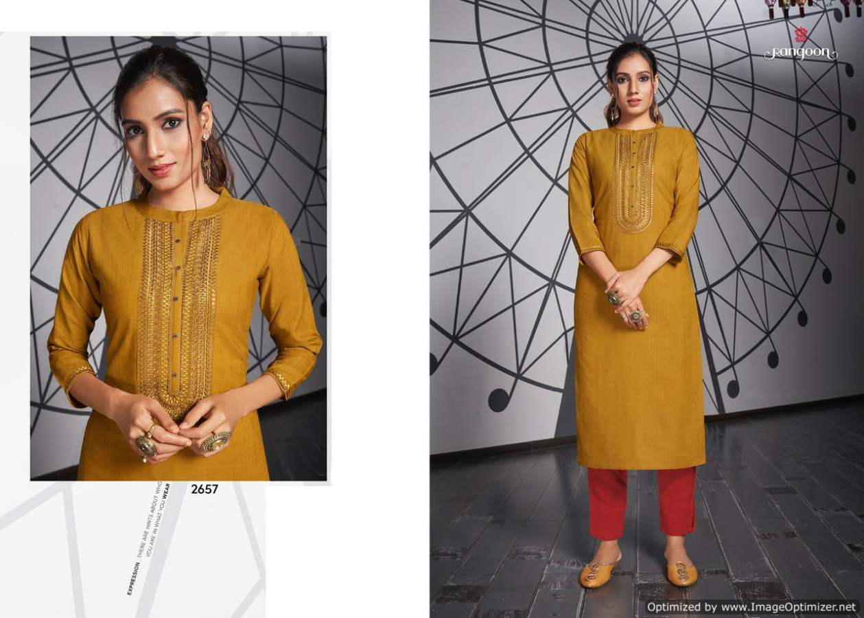 Rangoon Light Line 3 Fancy Designer Party Wear Long Kurti Collection